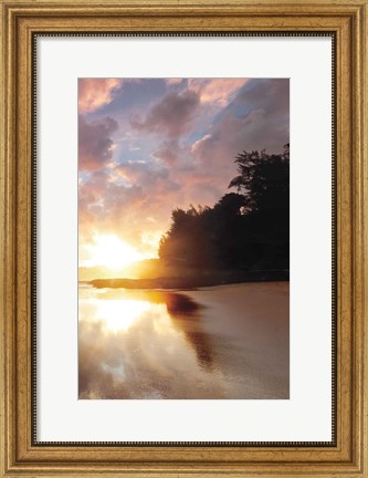 Framed Secret Beach Sunrise III Print