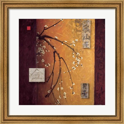 Framed Oriental Blossoms II Print