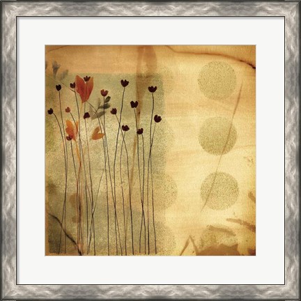 Framed Playful Meadow I Print