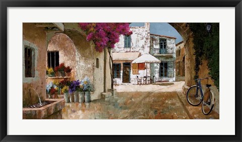 Framed Picking Up Flowers Print