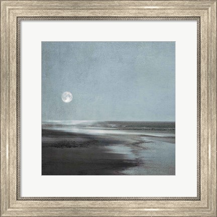 Framed Moonlit Beach Print