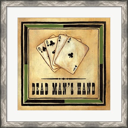 Framed Dead Man&#39;s Hand Print