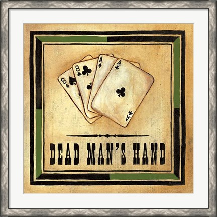 Framed Dead Man&#39;s Hand Print