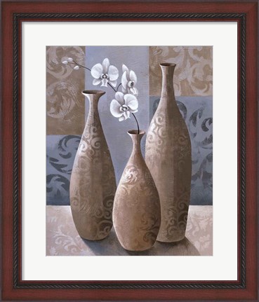 Framed Silver Orchids II Print
