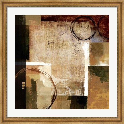 Framed Abstract &amp; Natural Elements B Print