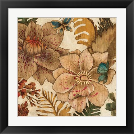 Framed Fleurs De Bois Print