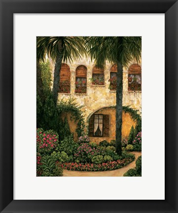 Framed Patio Gerona Print