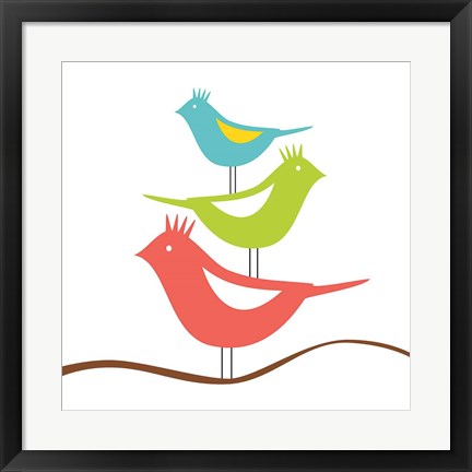 Framed Songbirds III Print