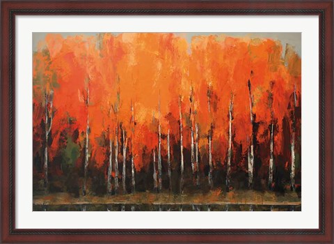 Framed Birch Shoreline Print