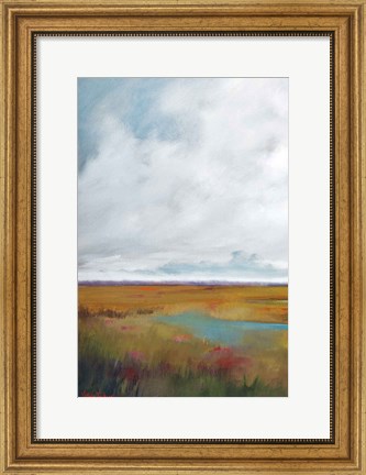 Framed Sunset Over The Marsh I Print