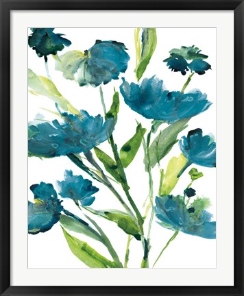 Framed Blueberry Blooms  II Print