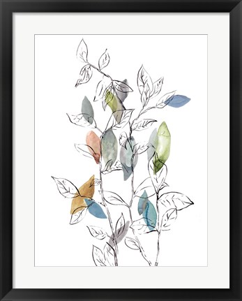 Framed Spring Leaves I Print