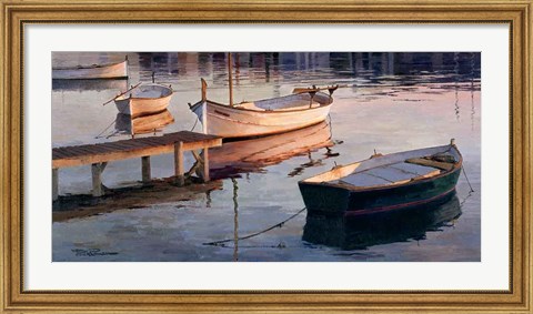 Framed Barques al Port Print