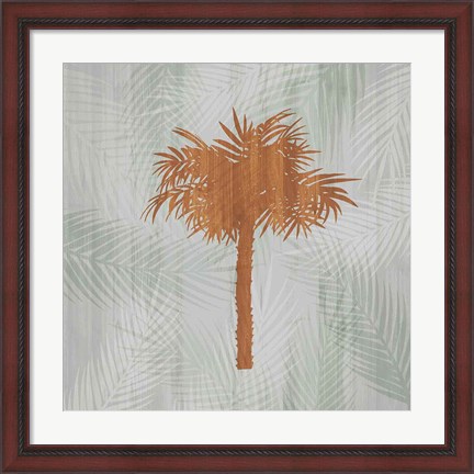 Framed Palm Tree I Print