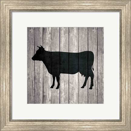 Framed Barn Cow Print