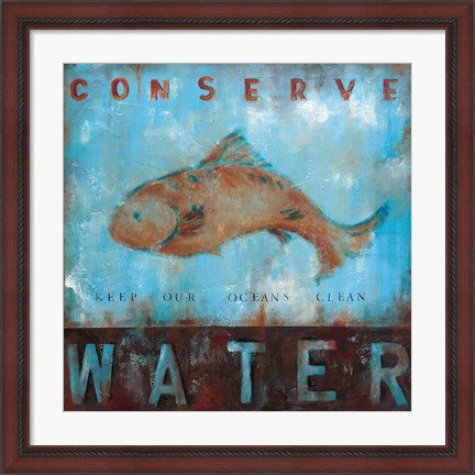 Framed Conserve Water Print