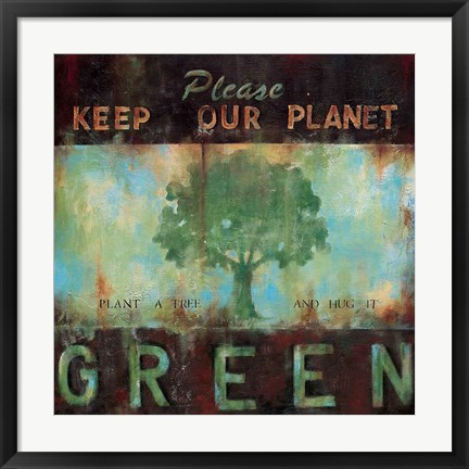 Framed Green Planet Print