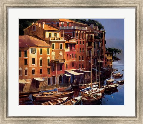 Framed Mediterranean Port Print