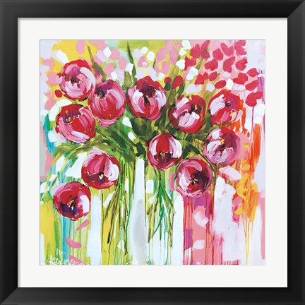 Framed Razzle Dazzle Tulips Print