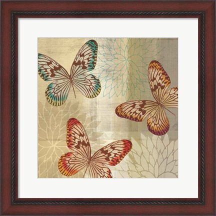 Framed Tropical Butterflies II Print