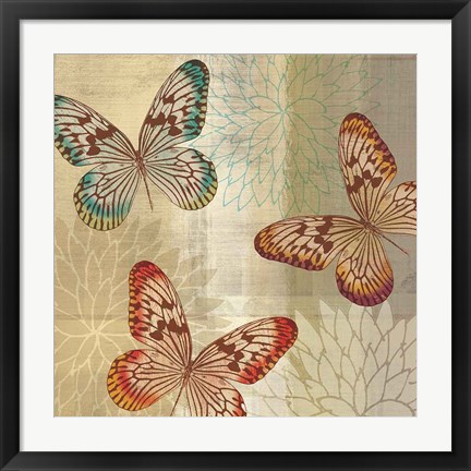 Framed Tropical Butterflies II Print