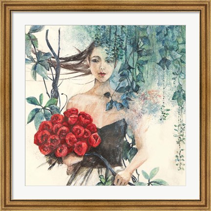 Framed Fairy of the Roses (detail) Print