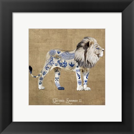 Framed Tattooed Savannah II Print