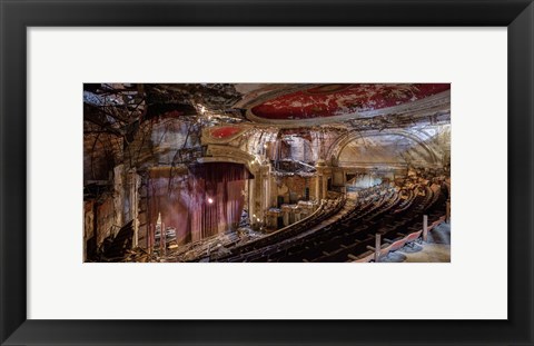 Framed Abandoned Theatre, New Jersey (detail II) Print