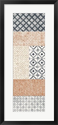 Framed Maki Tile Panel II Warm Print