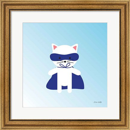 Framed Cat Super Hero Print