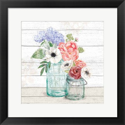 Framed Pastel Flower Market XII Print