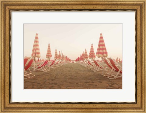 Framed At the Beach I Print