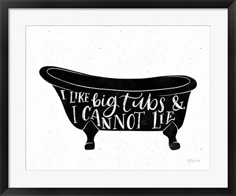 Framed Bathroom Puns I Black Print