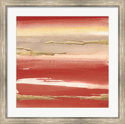 Framed Gilded Red III Print