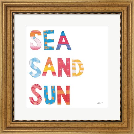 Framed Sea Sand Sun IV Print