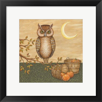 Framed Halloween Owl Print