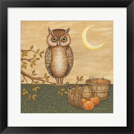 Framed Halloween Owl Print
