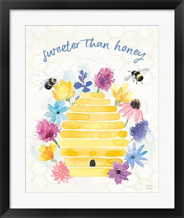 Framed Bee Harmony V Print