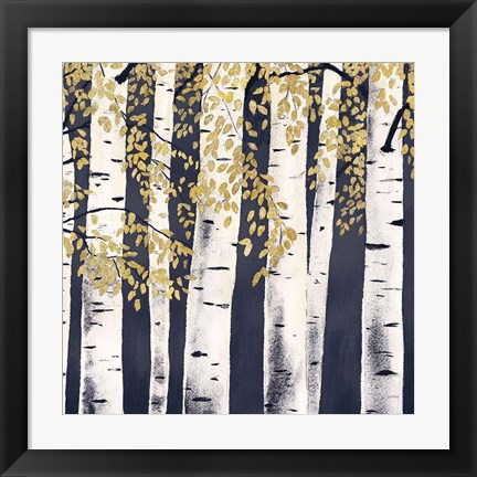 Framed Fresh Forest Indigo III Print