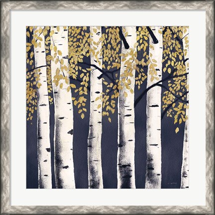 Framed Fresh Forest Indigo II Print