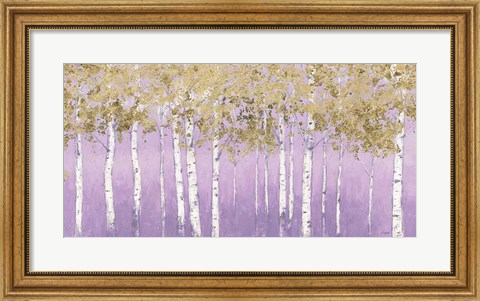 Framed Shimmering Forest Lavender Crop Print