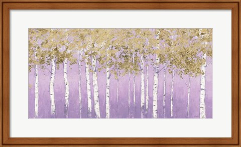 Framed Shimmering Forest Lavender Crop Print