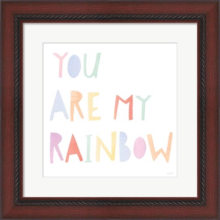 Framed Lets Chase Rainbows X Print