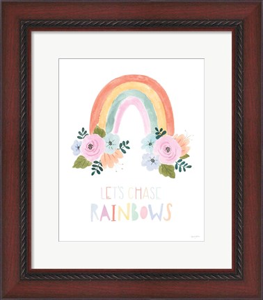 Framed Lets Chase Rainbows I Print