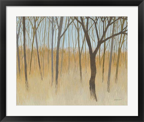 Framed Misty Woods Print