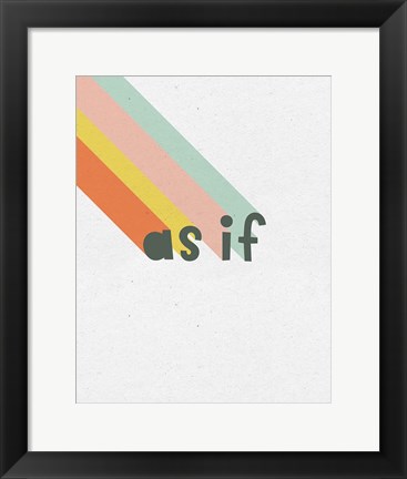 Framed Rainbow Words I Print