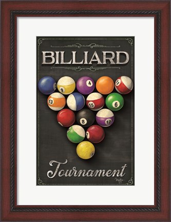 Framed Billiards Tournament Print