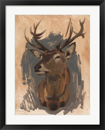 Framed Red Deer Stag II Print