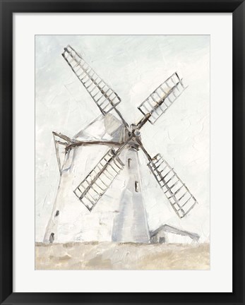 Framed European Windmill II Print