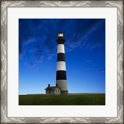 Framed Lighthouse at Night III Print